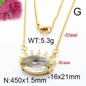 Fashion Brass Necklace  F6N403267abol-J66