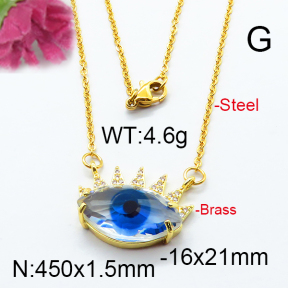 Fashion Brass Necklace  F6N403268abol-J66