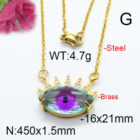 Fashion Brass Necklace  F6N403271abol-J66