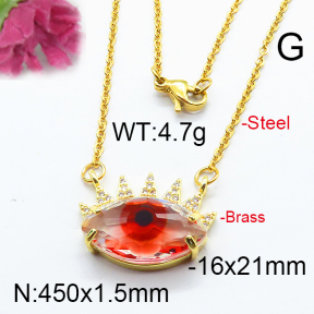 Fashion Brass Necklace  F6N403272abol-J66