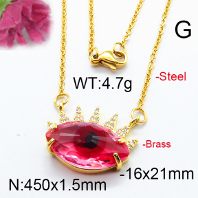 Fashion Brass Necklace  F6N403273abol-J66