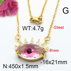 Fashion Brass Necklace  F6N403275abol-J66