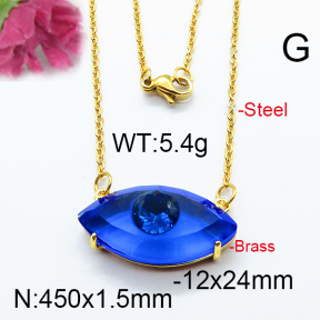 Fashion Brass Necklace  F6N403283bbov-J66