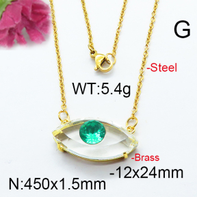 Fashion Brass Necklace  F6N403285bbov-J66