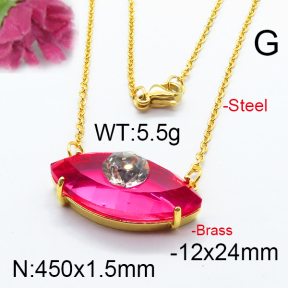 Fashion Brass Necklace  F6N403302bbov-J66