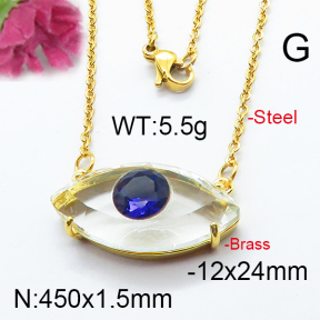 Fashion Brass Necklace  F6N403305bbov-J66
