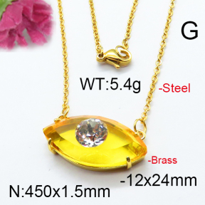 Fashion Brass Necklace  F6N403308bbov-J66