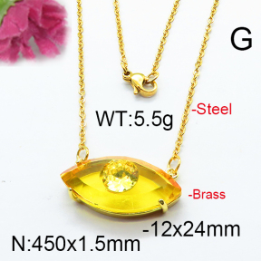 Fashion Brass Necklace  F6N403310bbov-J66