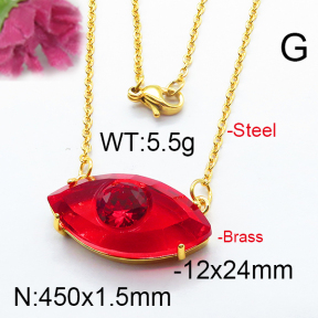 Fashion Brass Necklace  F6N403311bbov-J66