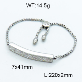 SS Crystal Stone Bracelets 3B4002552ahlv-423