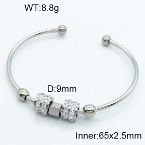 SS Crystal Stone Bangles 3BA401418vbnl-395