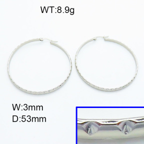 SS Hoop Earring 3E2004015vaii-423