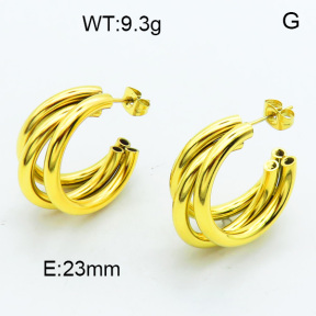 SS Hoop Earring 3E2004052bhva-423