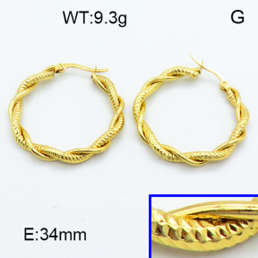 SS Hoop Earring 3E2004125vbmb-423