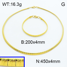 SS Collar /Omega Chain Set 3S0011943bhva-423