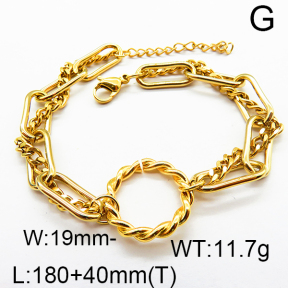 SS Gold-Plated Bracelets 6B2003028bhva-354