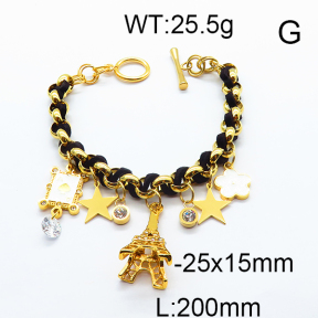 SS Stone Bracelets 6B4002400vhov-317