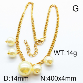 SS Shell Pearl Necklaces 6N3001145ahjb-317