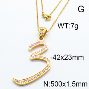 SS Stone Necklaces 6N4003420bbov-317