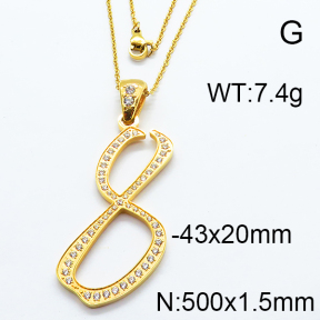 SS Stone Necklaces 6N4003425bbov-317