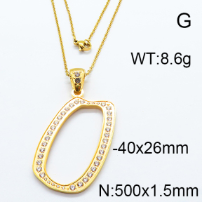 SS Stone Necklaces 6N4003427bbov-317