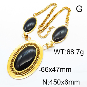 SS Stone Necklaces 6N4003430biib-317