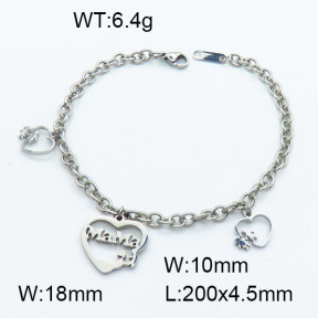 SS Steel Bracelets 3BA200643ahlv-721