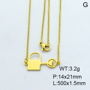 SS Gold-Plated Necklaces 3N2002006aajl-698