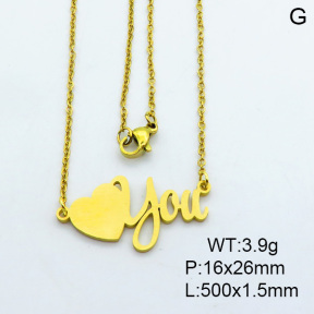 SS Gold-Plated Necklaces 3N2002007aajl-698