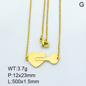 SS Gold-Plated Necklaces 3N2002009aajl-698