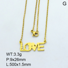 SS Gold-Plated Necklaces 3N2002010aajl-698
