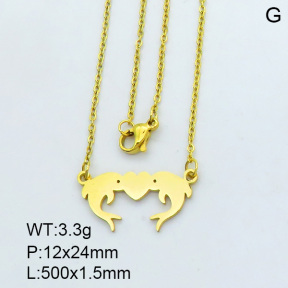 SS Gold-Plated Necklaces 3N2002011aajl-698