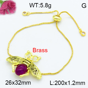 Fashion Brass Bracelet F3B404482vbmb-G030