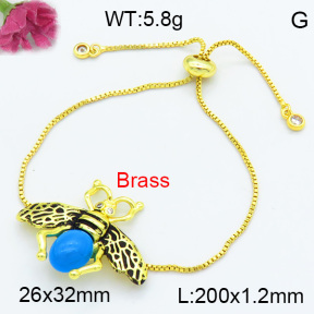 Fashion Brass Bracelet F3B404484vbmb-G030