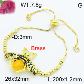 Brass Beads Bracelet F3B404486vbmb-G030