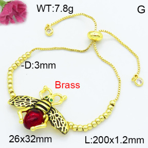 Brass Beads Bracelet F3B404487vbmb-G030
