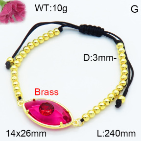 Brass Beads Bracelet F3B404500ablb-G030