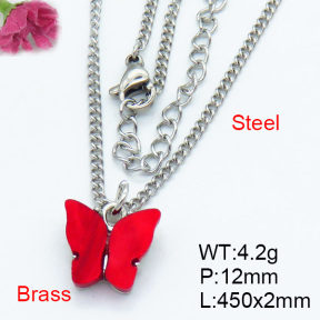 Fashion Brass Necklaces F3N300353aahl-G030