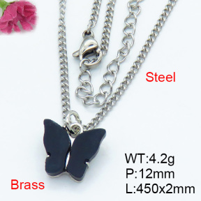 Fashion Brass Necklaces F3N300354aahl-G030