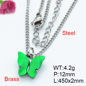 Fashion Brass Necklaces F3N300356aahl-G030