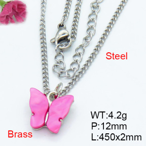 Fashion Brass Necklaces F3N300357aahl-G030