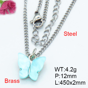 Fashion Brass Necklaces F3N300359aahl-G030