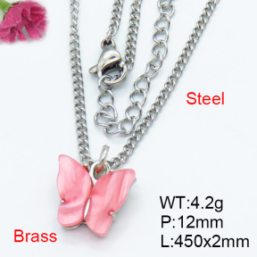 Fashion Brass Necklaces F3N300360aahl-G030