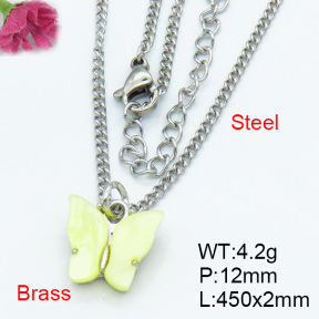 Fashion Brass Necklaces F3N300362aahl-G030