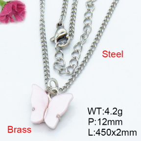 Fashion Brass Necklaces F3N300364aahl-G030