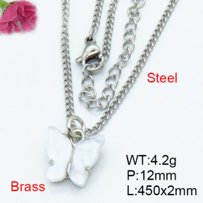 Fashion Brass Necklaces F3N300365aahl-G030