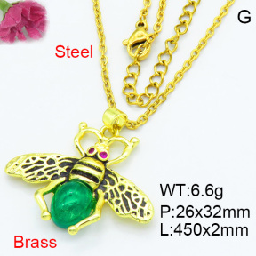 Fashion Brass Necklaces F3N403638vbmb-G030