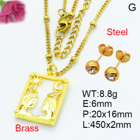 Fashion Brass Set F3S007705ablb-L024