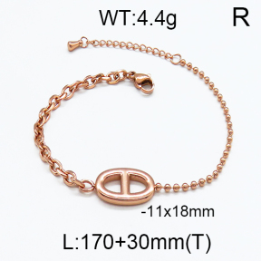 SS Rose Gold-plated Bracelets 5B2000223vbnb-362