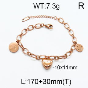 SS Rose Gold-plated Bracelets 5B4000095abol-362